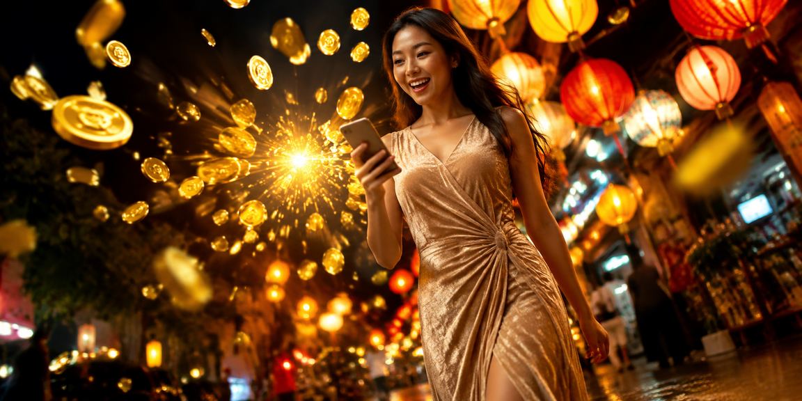 Người dùng chơi casino mobile tại chợ đêm Hạ Long Bay